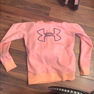 Hoodie peach color size small underamour